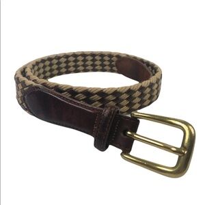 BRIGHTON Woven Part Leather Belt